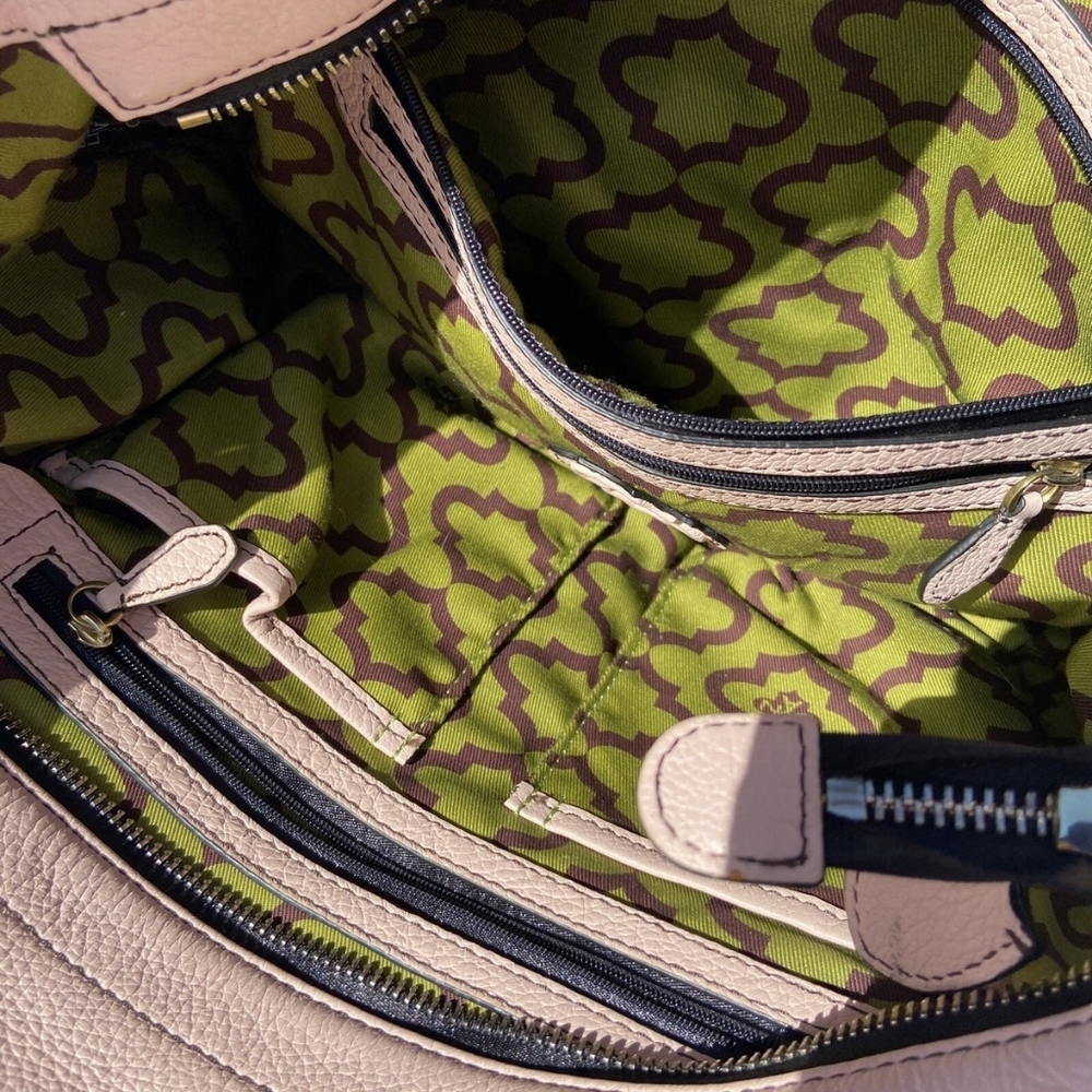 orYANY Pale Pink Pebbled Leather Backpack - Picture 6 of 8